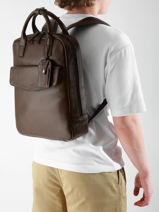 Sac � Dos Business Flandres 1 Compartiment Cuir Etrier Marron flandres EFLA8271-vue-porte