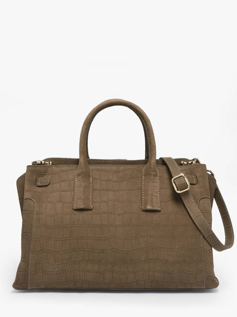 Satchel M Equestre Croco Leather Etrier Brown equestre croco EEQC142M other view 3